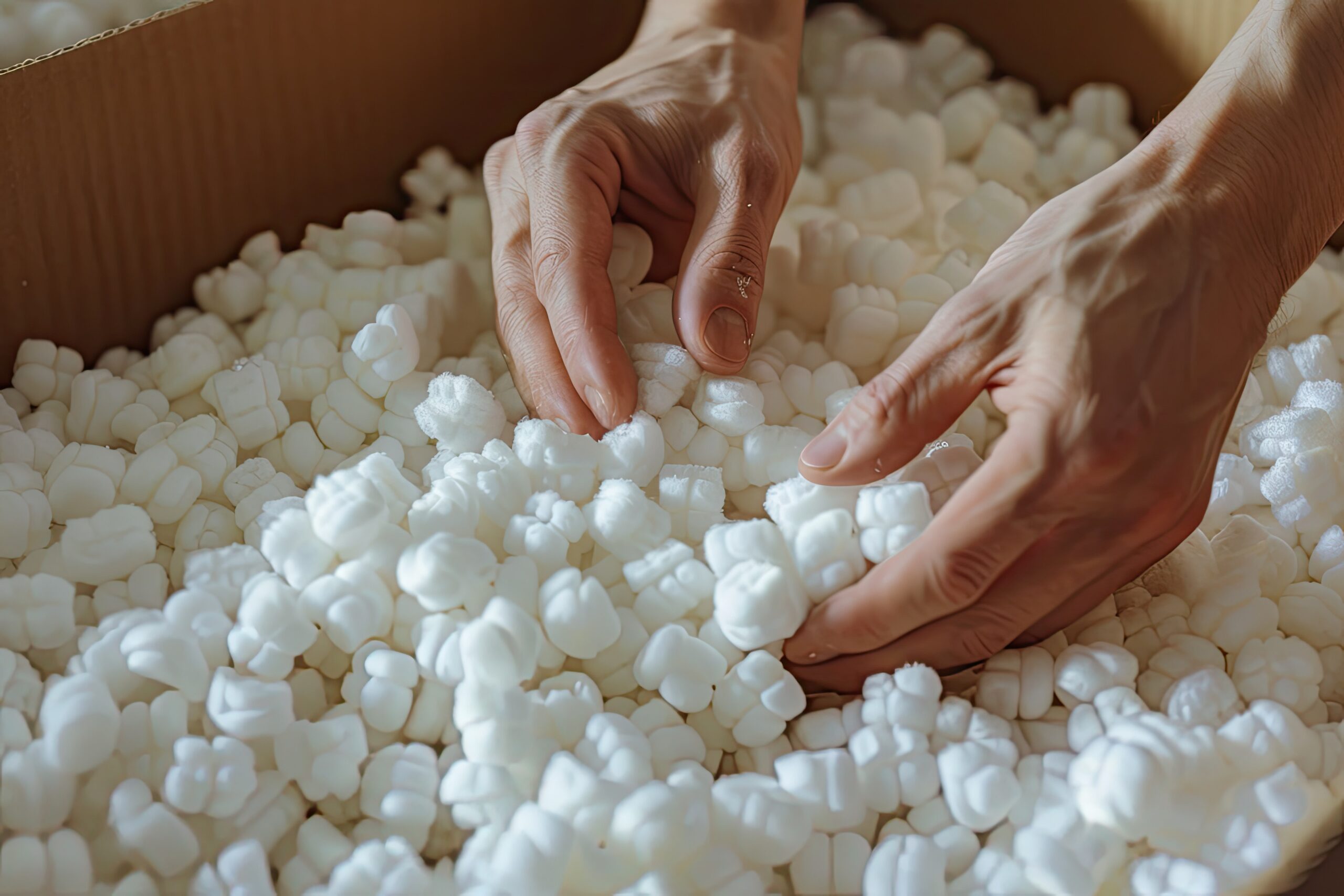 closeup-hands-exploring-biodegradable-packing-peanuts-box
